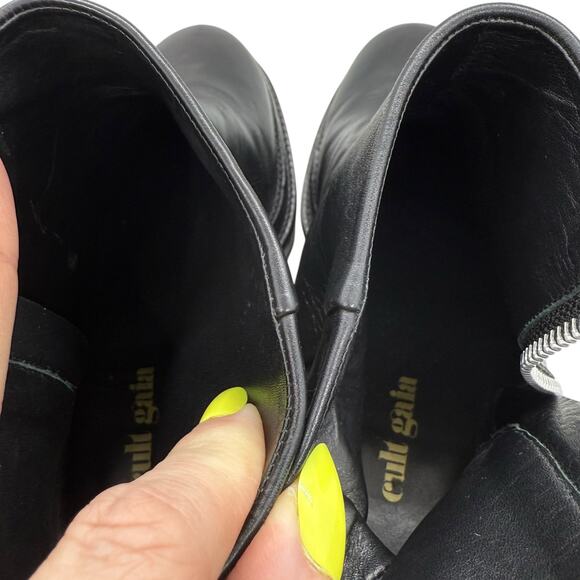 Cult Gaia Brenda Leather Platform Boot Black size 37.5 / 7.5 - Picture 6 of 7